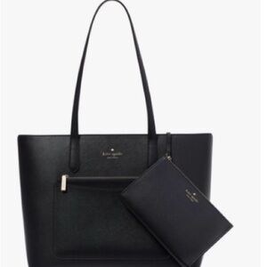 Kate Spade Large Black Leather Tote